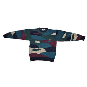 Vintage Cotton Traders Sweater 90s-80s Golf Grandpa core Adult XL/T Knit RARE